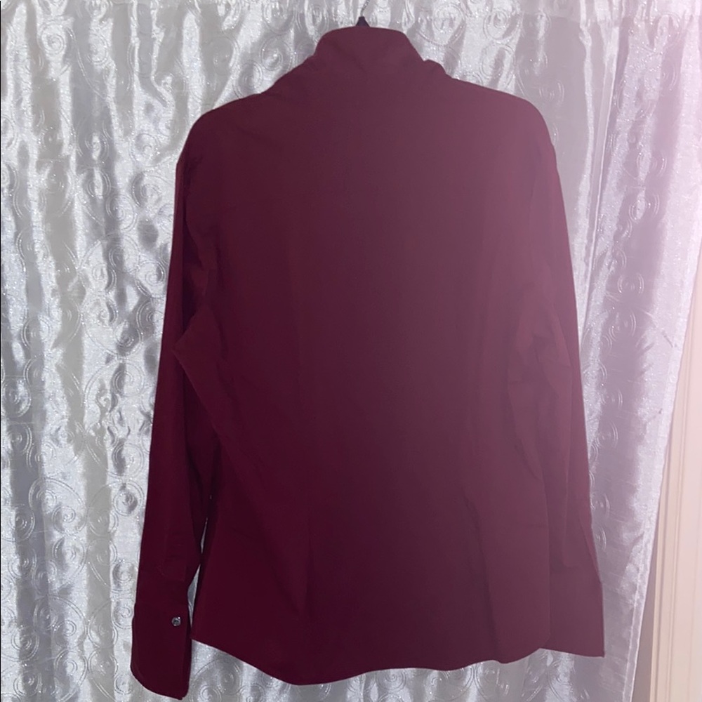 New York & Company Red Button-Up Shirt Women’s Size XL 🔥 YB3 - Picture 3 of 3
